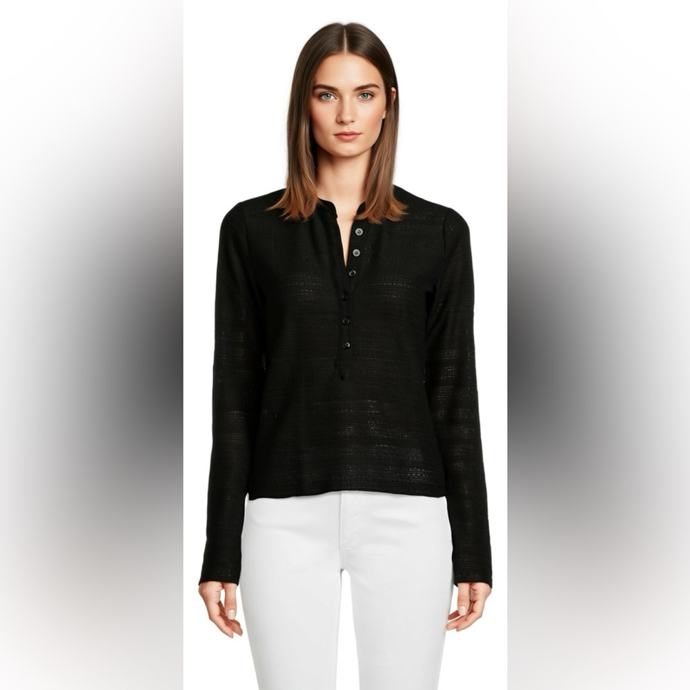 NWT Rag & Bone Charcoal Long-Sleeve Henley